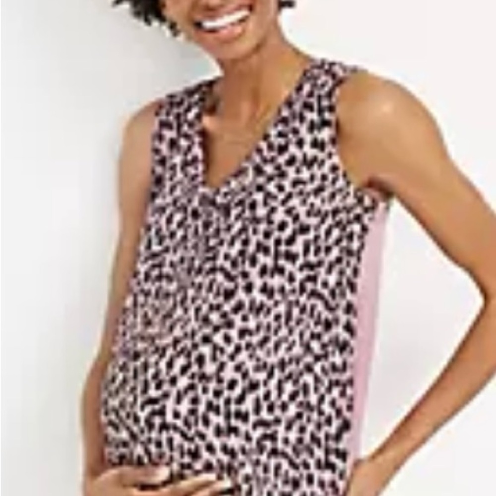 Maurices Pink Leopard Print Maternity Blouse
